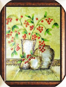 Tranh sơn dầu hoa lá trừu tượng
